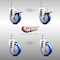 Service Caster 4 Inch 316SS Blue Polyurethane 3/8 Inch Threaded Stem Caster Lock Brake, 2PK SS316TSTTL20S414-PPUBBLUE-381615-2S2 - alternate 2